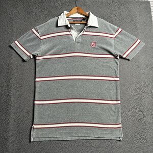 VTG Enyce Velour Polo Shirt 90s Y2K Striped Embroidered Logo XL Men's Hip Hop